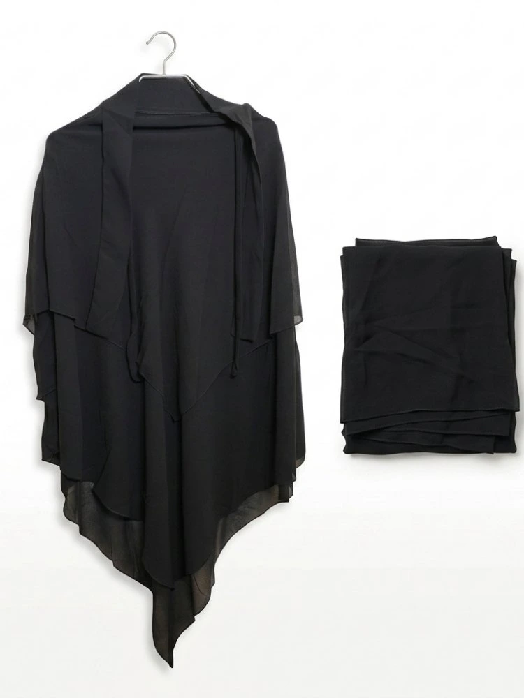 2 in 1 Khimar Face Cover – Premium Chiffon